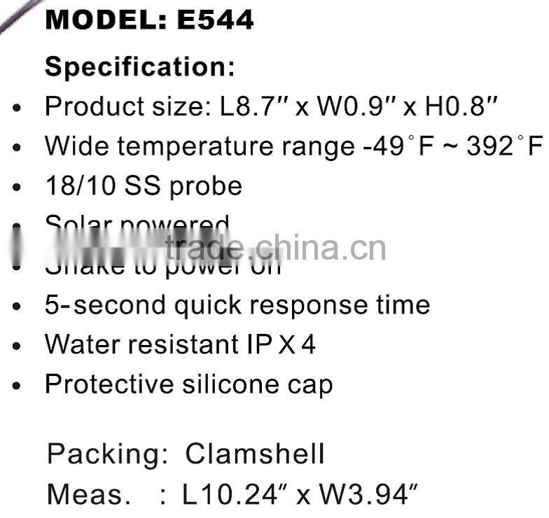 Solar Instant Read Thermometer_E544