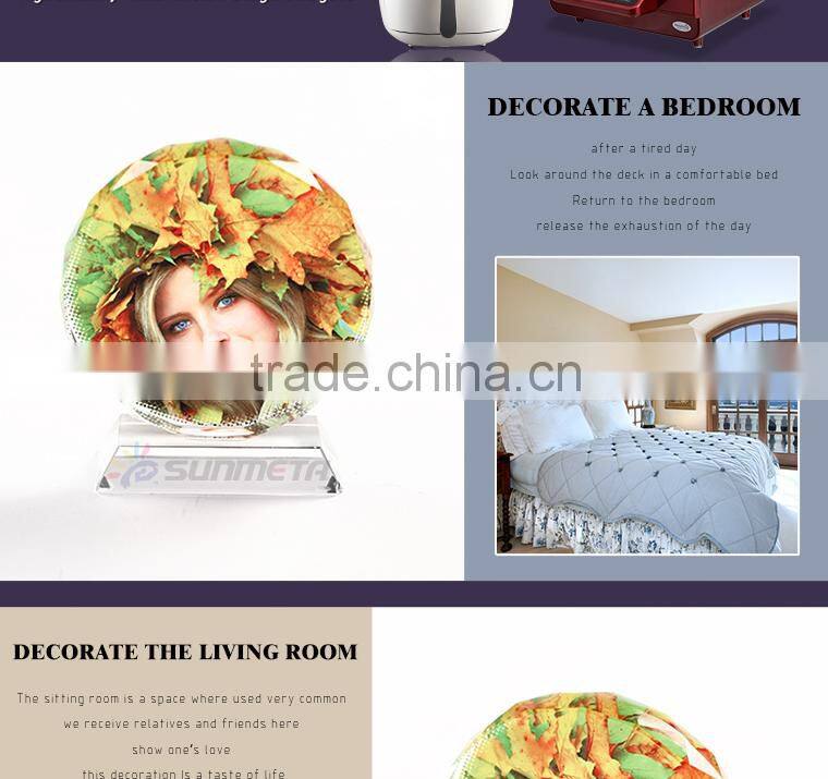 Sunmeta factory directly sunflower shape blank sublimation crystal,luxury crystal gift (BSJ03B)