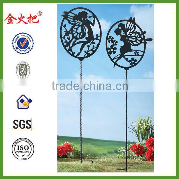 Set of 2 Fairy Shadow Metal Garden Stakes
