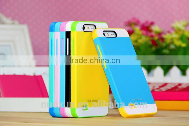 Blue/Pink Hard Soft High Impact Case Cover for Apple iPhone 6