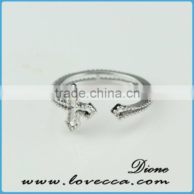 Micro pave setting ring cubic zircon cute star shape jewelry ring wholesale
