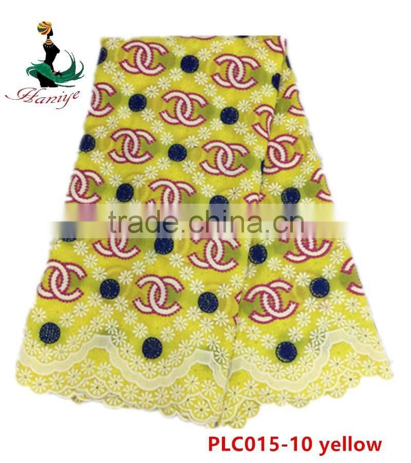 Haniye 2016 nigerian polish lace embroidery fashion styles 100% cotton polish lace /PLC015