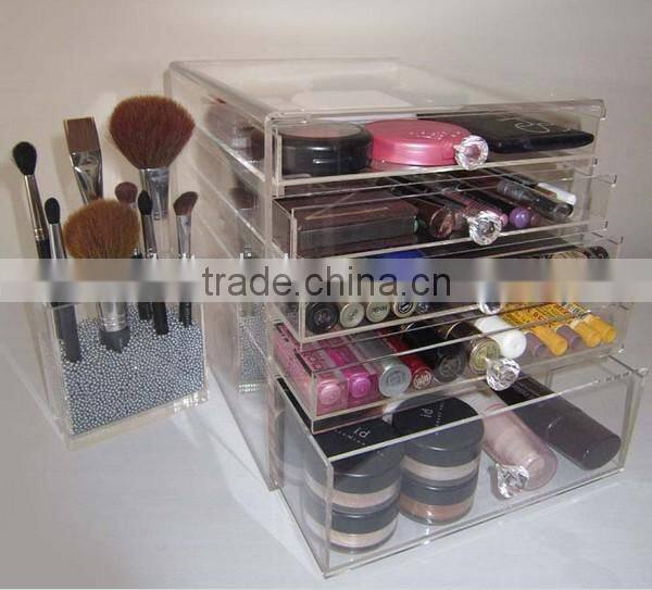 clear acrylic organizer for cosmetics
