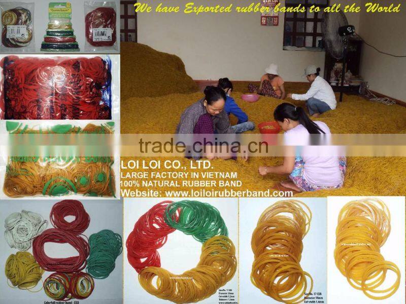 200 MM 100% Pure Rubber Natural Color Rubber Band For Agriculture