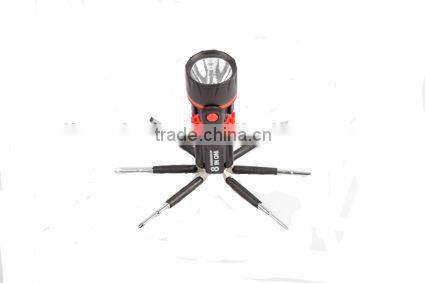 LED New multifunction screwdriver series, multi-screwdriver torch, electrical tool light
