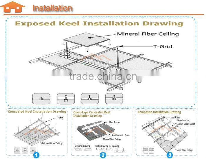 Artistic Ceiling Mineral Fiber Board 16MM