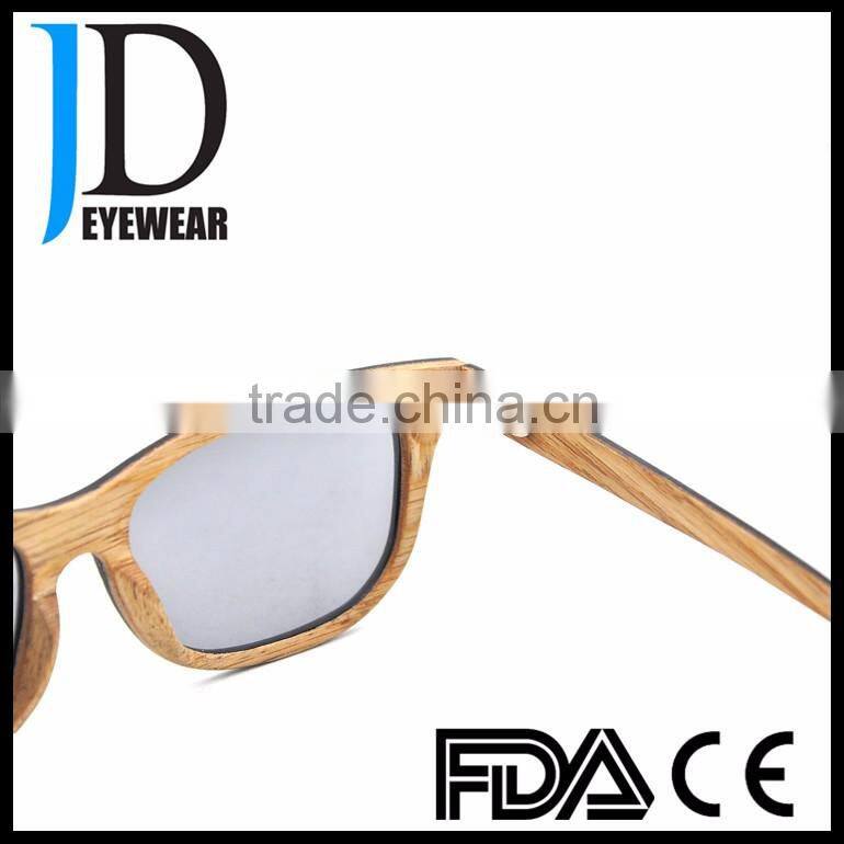 Custom Logo Square Laminated Wood Eyeglasses Polarized Wooden Sunglasses