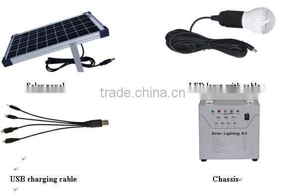 ES0107 Hot Led Mini 10W Portable DC solar Lighting kit for wholesale