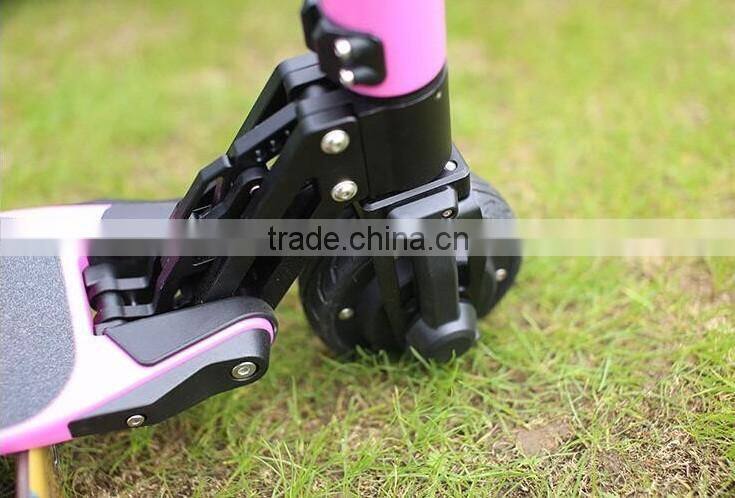 Carbon fiber folding electric scooter with 5 inch solid tires for adult