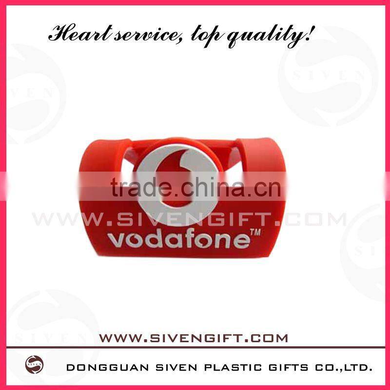 coloful cute folding soft pvc mobile phone holder with high quality