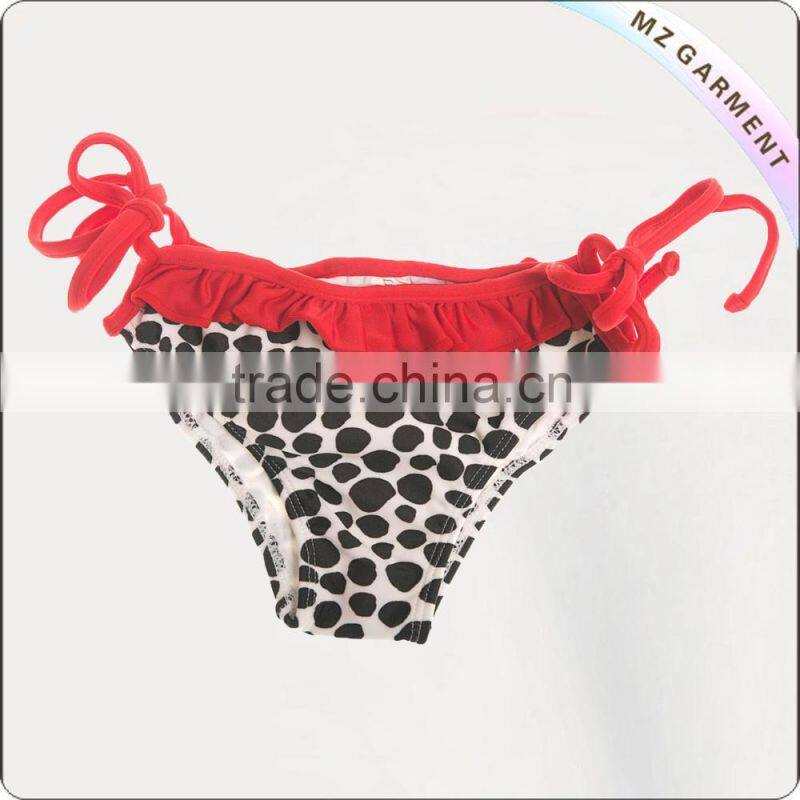 Red little flower printed swimwear for kids
