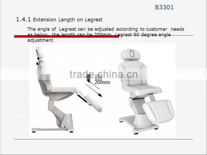 AYJ-B3301 cosmetic electric beauty bed /beauty salon facial bed