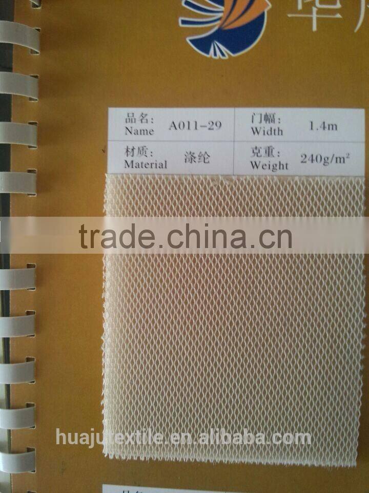 100% polyester air mesh fabric in pink color