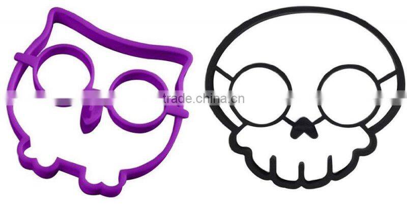Silicone Cooking Egg Mold Ring, Skull Owl Rabbit Egg Ring