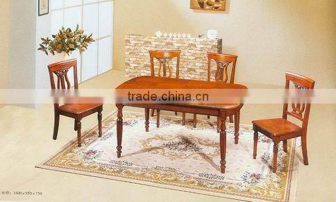 dining table and armrest dining chairs set