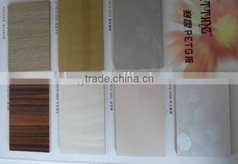 3D dimension PETG board for furniture decorative / wood color