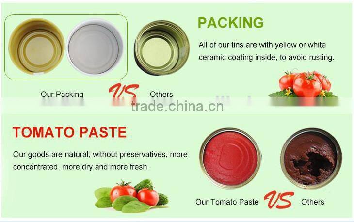 fresh tomato paste in tin food and red color