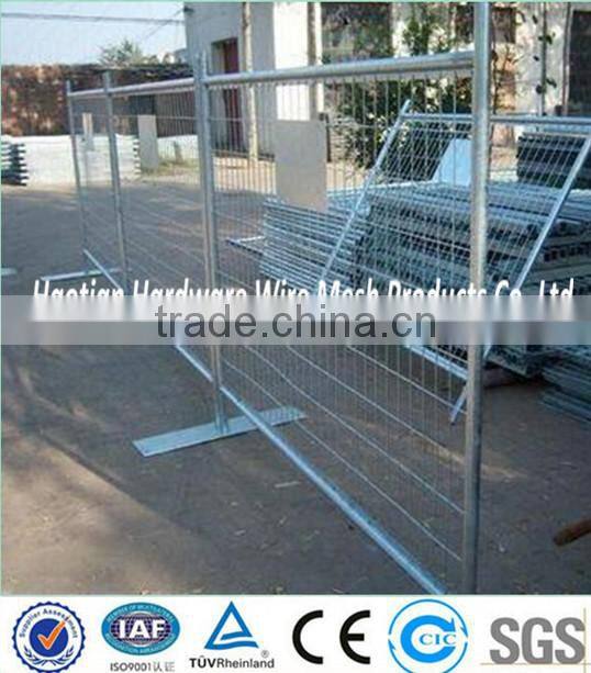 temporary metal fence/hot dipped galvanized welded wire mesh fence with pipe frame