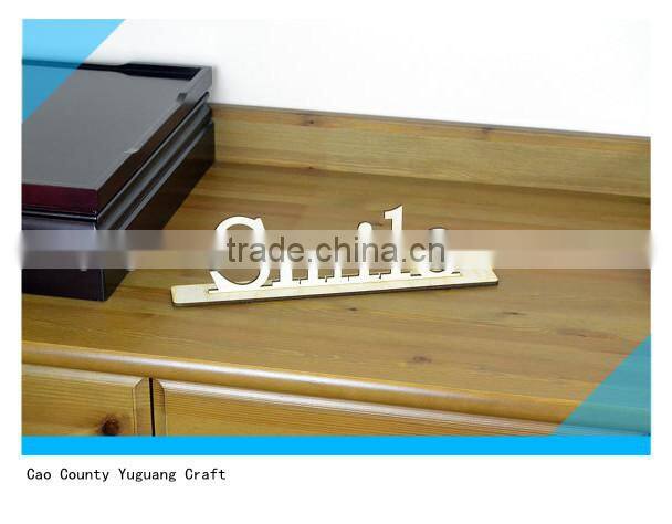 custom laser cut freestanding wooden sign with base