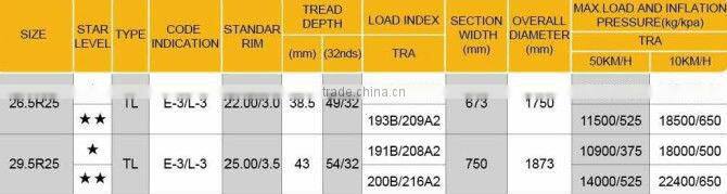 BOTO OTR tire 17.5R25 GCA1