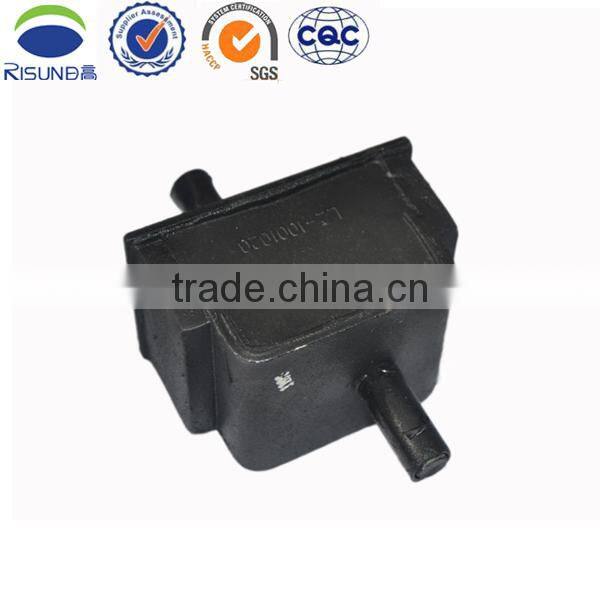 Customized concrete mixer truck engine mountings