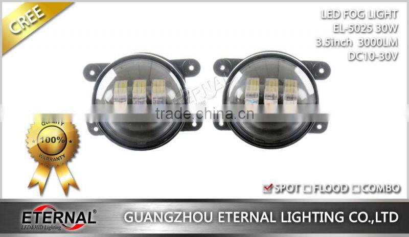 30W universal led fog light headlamp high power offroad Jeep wrangler rubicon work led driving light