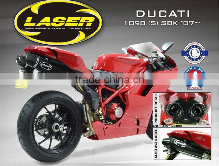 For DUCATI 1098 (S) 2007 Motorcycle Exhaust Pipe LASER Delta slip-on mufflerset