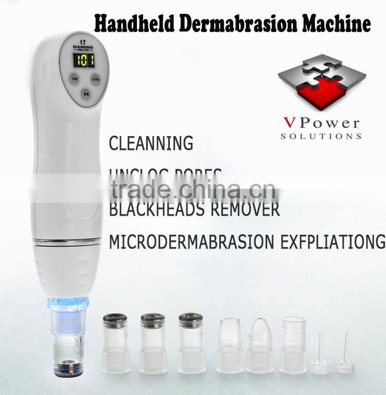 2016 portable diamond dermabrasion with green bag blackheads reomvel