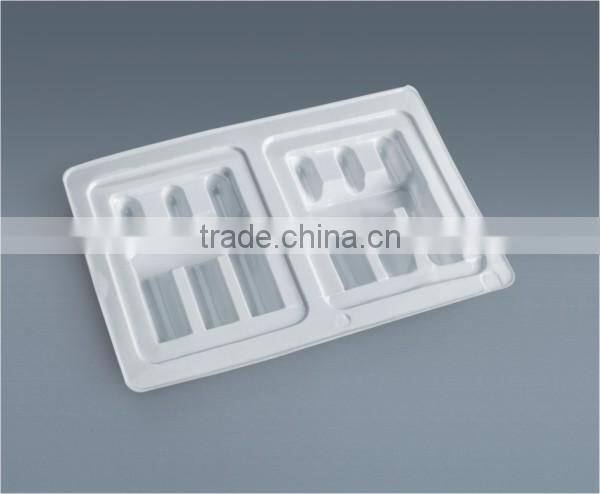 Pharmaceutical plastic blister packaging tray