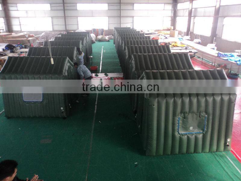 (ce) PVC material big outdoor inflatable military tent