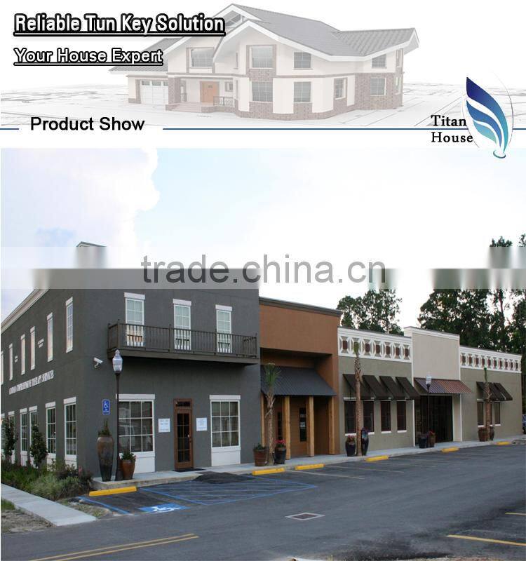 Wide Span Light Steel Structure Shop Buildings in Turnkey