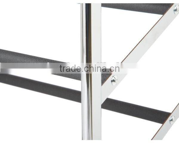 customized multi-tier floor-standing supermarket shoe display stand