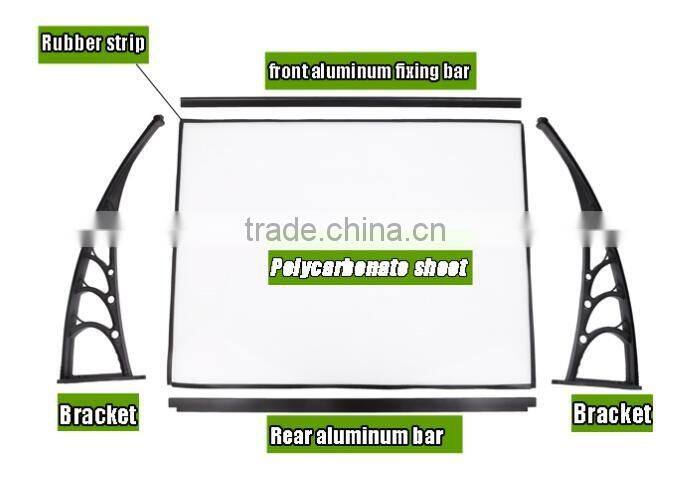 plastic frame polycarbonate sheet sun shield pc retractable awning outdoot canopy