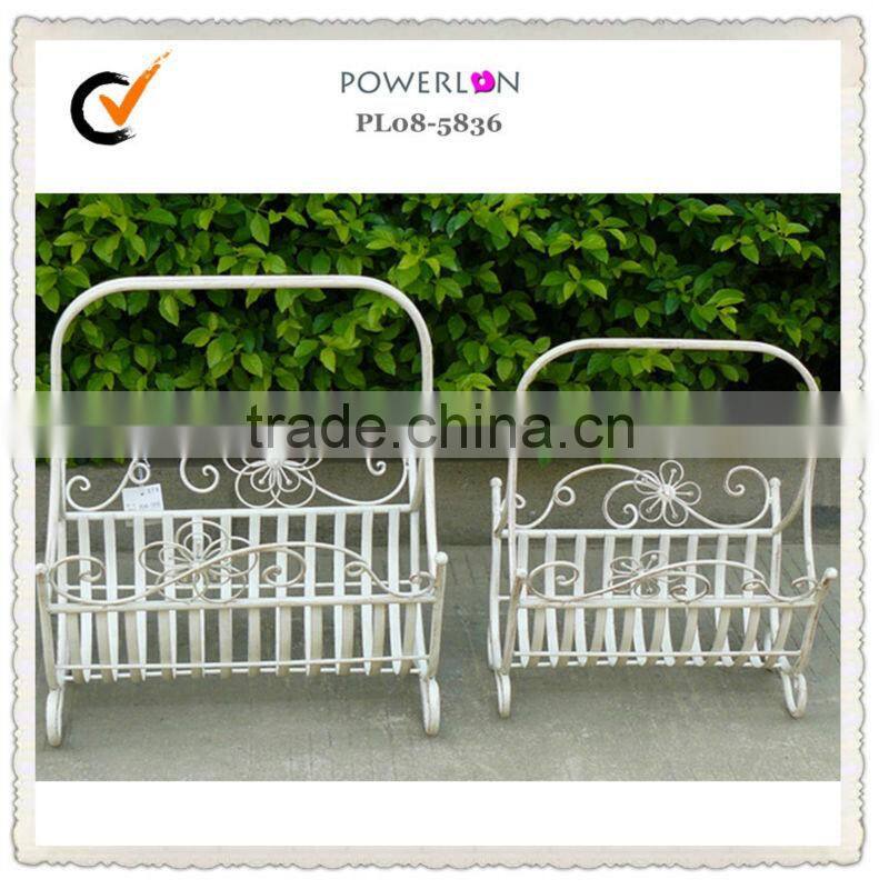 Powerlon Useful White Magazine Rack
