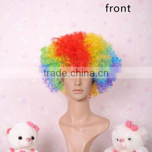 Colorful Soccer Fans wig Afro Wholesale