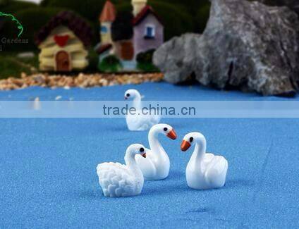 CY309 White Swan moss micro landscape ornaments DIY Decoration for home office