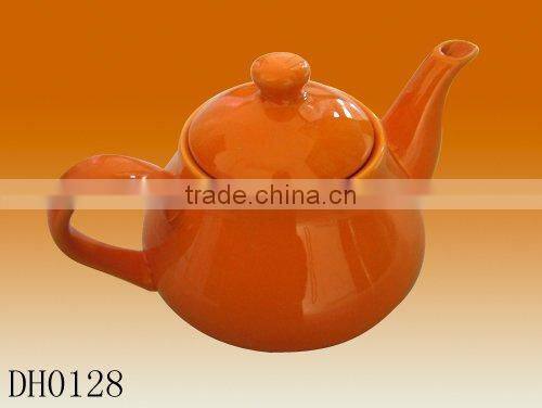 Factory direct wholesale 750 ml china yellow teapot with filter