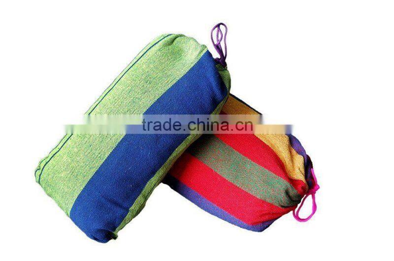 Double 2 Person Hammock Green Fabric 450lb Air Hanging Swinging Outdoor Camping