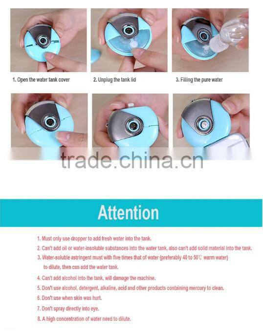 Mini Mobile Moisture Humidifier Portable Beauty Facial Spray Facial Mist Skin Moisturize Facial Mobile Moisture Supplier