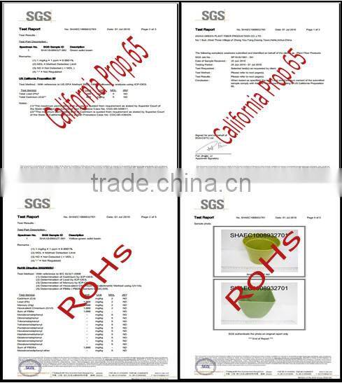 bio & eco square bamboo fiber flower pots