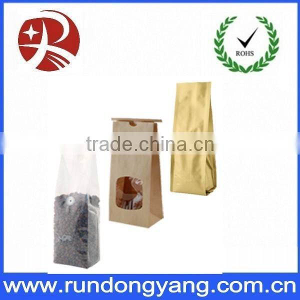 stand up plastic coffee bag with valve
