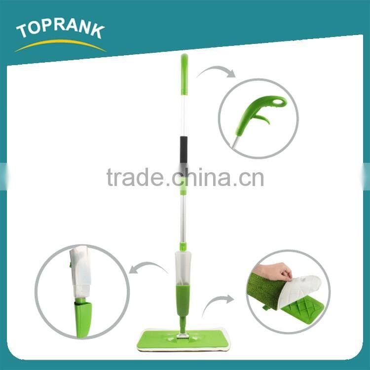 Toprank Multifuction Telescopic Aluminium Pole 2 In 1 Spray Mop Floor Cleaning Microfiber Water Spray Mop With Window Squeegee