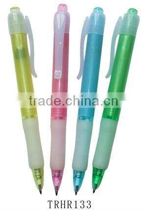 Wholesale plastic transparent color ball pen