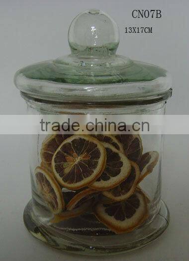 4 sizes clear cylinder glass apothecary jars