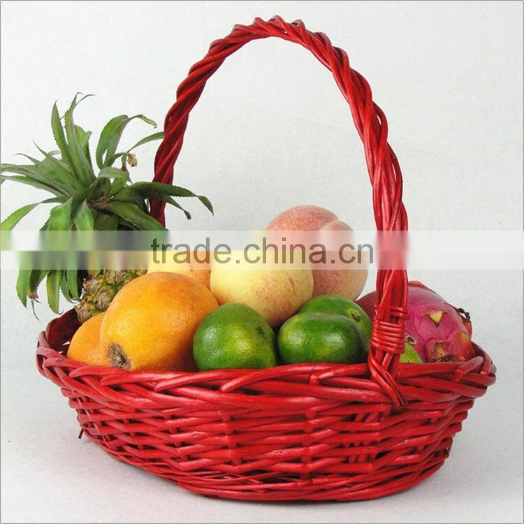 3 pcs Empty Wicker Gift Basket with handle for christmas