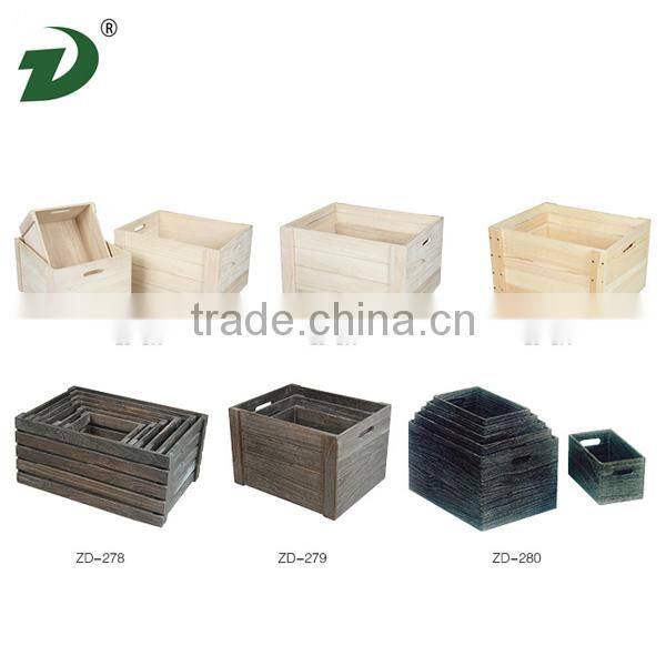 New design wooden crates for wholesale