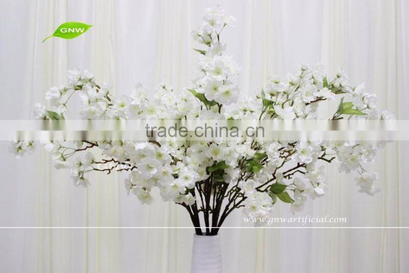 GNW BLB-CH1605015 Cheap wedding decoration ivory white silk Artificial cherry blossom for sale