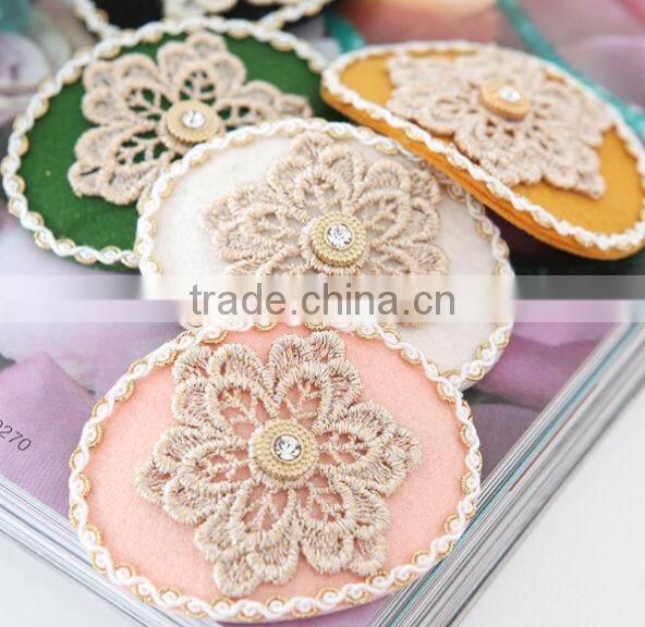 hot sale new products 2017 China home decoration flower pegs felt DIY craft hair extension clip