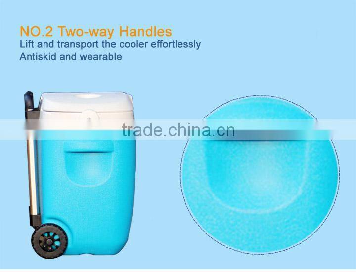 portable wheeled beer and milk ice cooler box