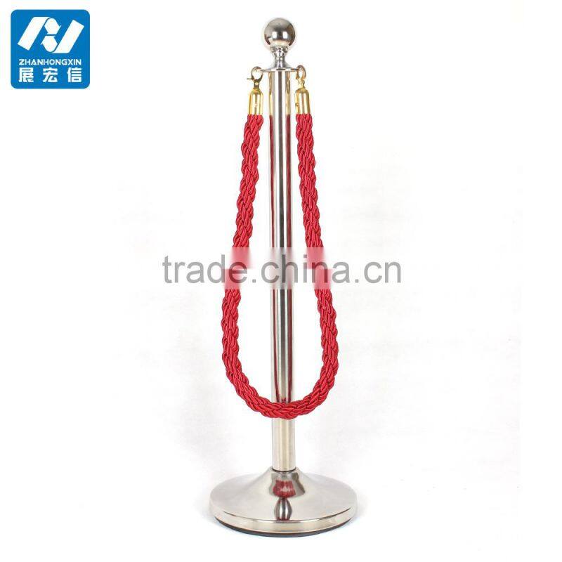 Crowd control rope barrier for red carpet